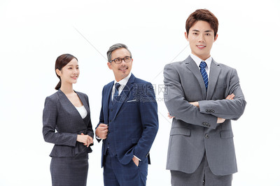 商業(yè)精英團隊中的男精英形象